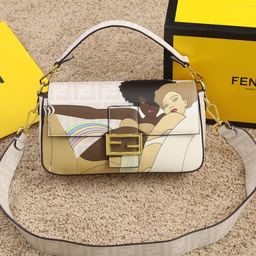 Fendi Womens Bag Shoulder Bags Luxury Brand Baguette bag Fashion Bags for Women with Original Box 8BR600A72VF1AQA