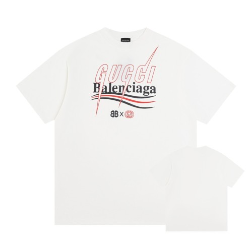 Balenciaga x Gucci Luxury Brand Women Mens Short Sleeve T-Shirt   