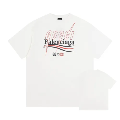 Balenciaga x Gucci Luxury Brand Women Mens Short Sleeve T-Shirt   