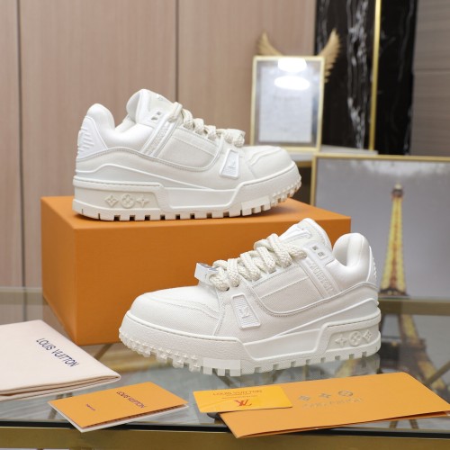 Louis Vuitton Mens Shoes Fashion Sneakers Design Luxury Brand LV TRAINER SNEAKER 1ABLVV Mix of materials with Original Box 1ABLUR  
