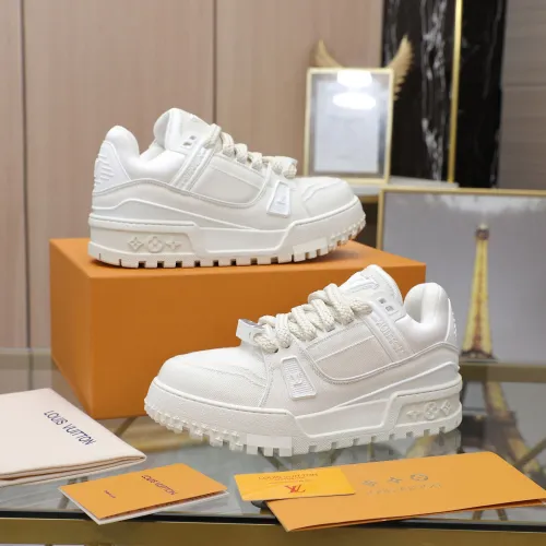 Louis Vuitton Mens Shoes Fashion Sneakers Design Luxury Brand LV TRAINER SNEAKER 1ABLVV Mix of materials with Original Box 1ABLUR  