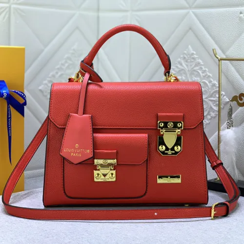 Louis Vuitton Womens Bags Handbags Luxury Brand S Lock Leather Messenger Shoulder Bags M82742