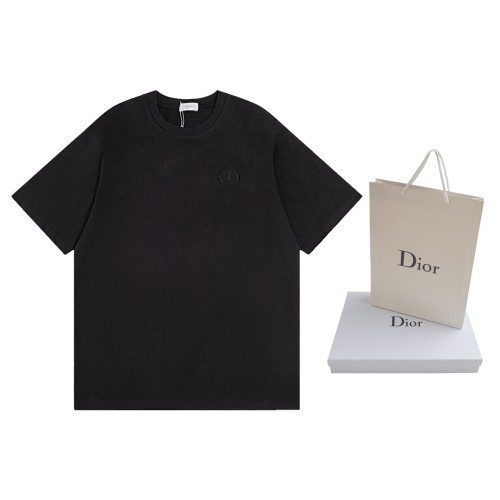 Doir Luxury Brand Women Mens Short Sleeve T-Shirt CD Icon Relaxed-Fit T-Shirt   