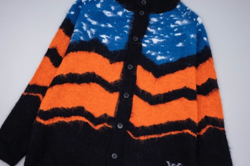 Louis Vuitton Men Womens Sweater Knitwear Luxury Brand Mens Knit Cardigan LV SKI Chunky Wool Cardigan 1AFAN5 Top Quality   