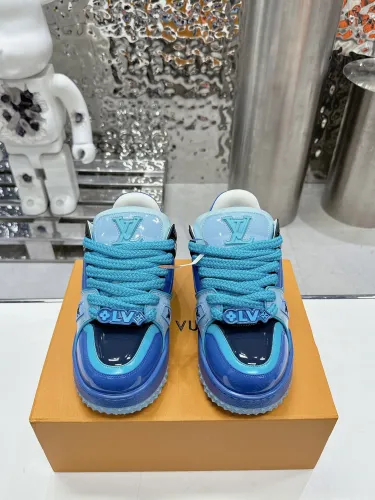 Louis Vuitton Mens Shoes Fashion Sneakers Design Luxury Brand LV TRAINER SNEAKER 1ABLVV Mix of materials with Original Box 1ABLUR  