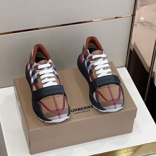 Burberry Men Shoes Fashion Sneakers Luxury Brand Vintage Cotton Sneaker with Original Box