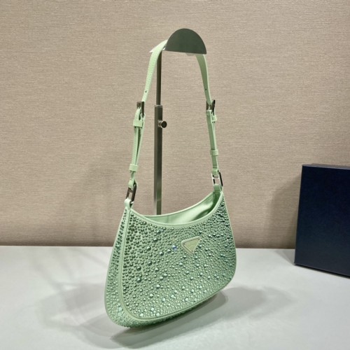 Prada Womens Shoulder Bags Leather Shopping Bag with Original Box