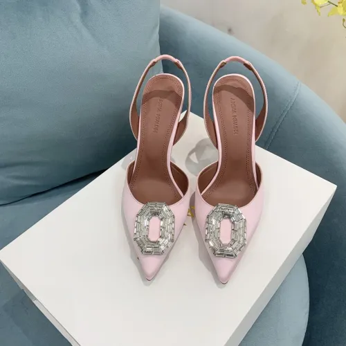 Amina Muaddi Womens Shoes Sandals Slippers Luxury Brand Fashion Pumps for Women with Original Box 9cm Heel