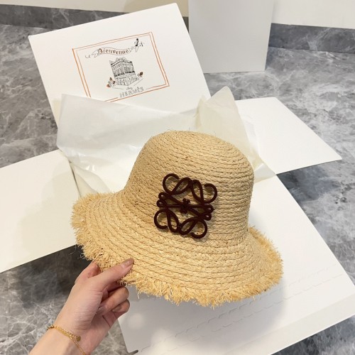 Loewe Womens Bucket Hat Luxury Brand Design Loewe Straw Hats with Original Box  