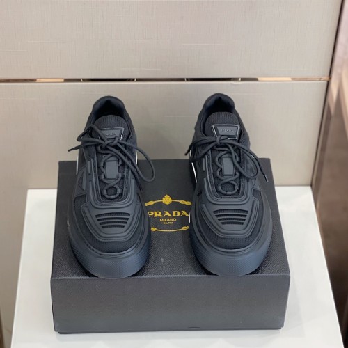 Prada Mens Shoes Casual Luxury Brand Breathable Sneakers with Original Box Thunder Sneaker