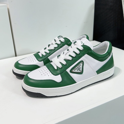 Prada Mens Shoes Casual Luxury Brand Breathable Sneakers with Original Box Downtown leather sneakers 2EE364_3LKG_F098Z Whatsapp 