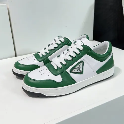 Prada Mens Shoes Casual Luxury Brand Breathable Sneakers with Original Box Downtown leather sneakers 2EE364_3LKG_F098Z Whatsapp 