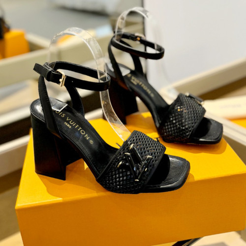 Louis Vuitton Womens Shoes Sandals High Heel 8cm Luxury Brand with Original Box  