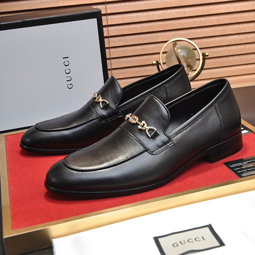 Gucci Mens Shoes Leather Design Luxury Brand Business Dress Shoes for Men with Original Box