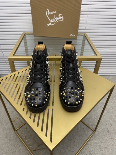 Christian Louboutin Mens Shoes Sneakers Luxury Brand Red Bottom Design Sports Footwears with Original Box