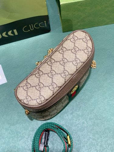 Gucci Womens Bags Luxury Brand Gucci Ophidia GG belt bag in beige and ebony Supreme with Original Box 699765 96IWG 8745