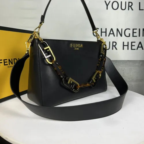 Fendi Womens Bags Shoulder Bags Luxury Brand FENDI O Lock with Original Box