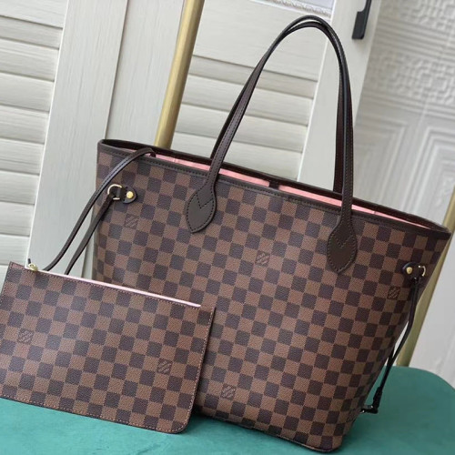 Louis Vuitton Womens Bags Handbags Luxury Brand Fashion Type NEVERFULL MM Damier Ebene N41359