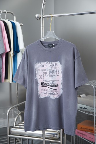 Balenciaga Luxury Brand Women Mens Short Sleeve T-Shirt   