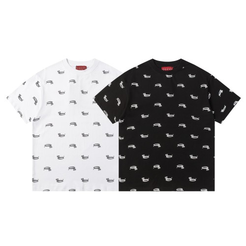 Gucci Luxury Brand Women Mens Short Sleeve T-Shirt COTTON JERSEY T-SHIRT WITH EMBROIDERY   