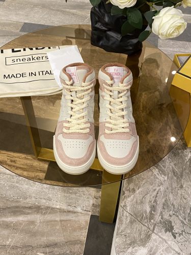 Fendi Mens Shoes Fashion Sneakers Luxury Brand Casual High Top Fendi Trainer Sneakers Match Basse Shoes for Men with Original Box