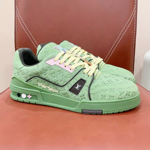 Louis Vuitton Mens Shoes Fashion Sneakers Design Luxury Brand LV TRAINER SNEAKER 1ABLVV Mix of materials with Original Box 1ABLUR  