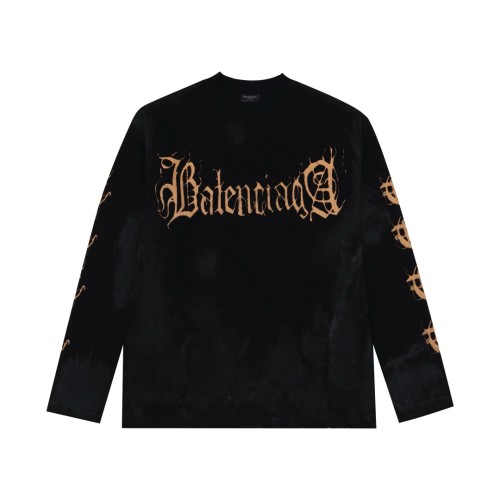 Balenciaga Luxury Brand Women Mens Long Sleeve T-Shirt   
