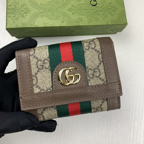 Gucci Mens Womens Wallets Bags Coin Purse Card Holder Luxury Brand Ophidia GG card case wallet with Original Box 523155 96IWG 8745