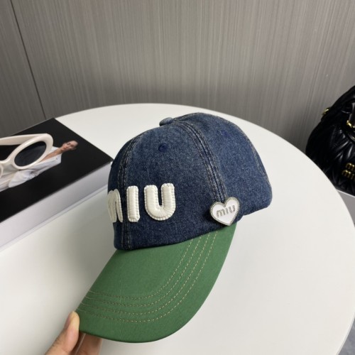 Miumiu Womens Mens Cap Baseball Hat Luxury Brand with Original Box  