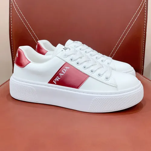 Prada Womens Shoes Sneakers Casual Luxury Brand Breathable Sneakers with Original Box Downtown leather sneakers 2EE364_3LKG_F098Z with Original Box Whatsapp 