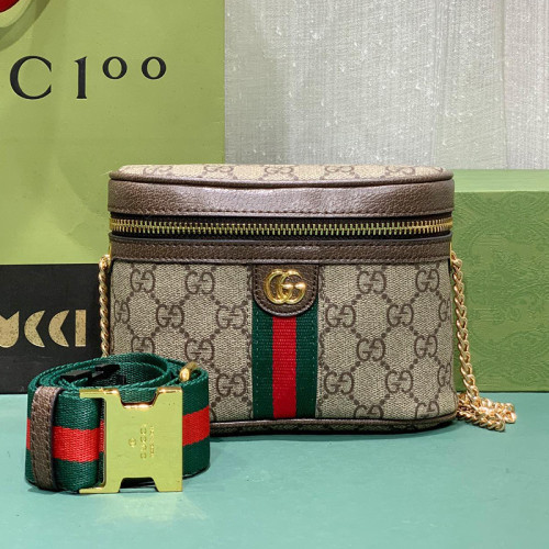 Gucci Womens Bags Luxury Brand Gucci Ophidia GG belt bag in beige and ebony Supreme with Original Box 699765 96IWG 8745