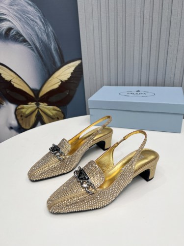 Prada Womens Shoes Sandals Casual Luxury Brand Pumps 4.5cm Heel with Original Box Whatsapp 