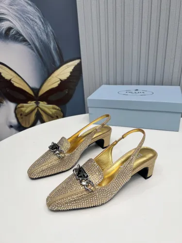 Prada Womens Shoes Sandals Casual Luxury Brand Pumps 4.5cm Heel with Original Box Whatsapp 