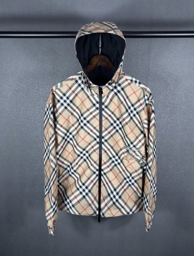 Burberry Women Mens Coat Hoodie Luxury Brand Mens Reversible Check Jacket 80872191 Top Quality   