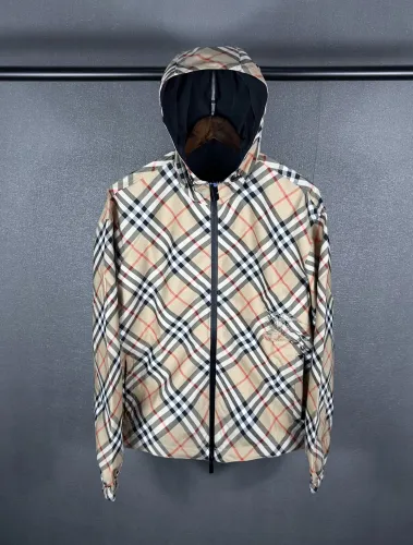 Burberry Women Mens Coat Hoodie Luxury Brand Mens Reversible Check Jacket 80872191 Top Quality   