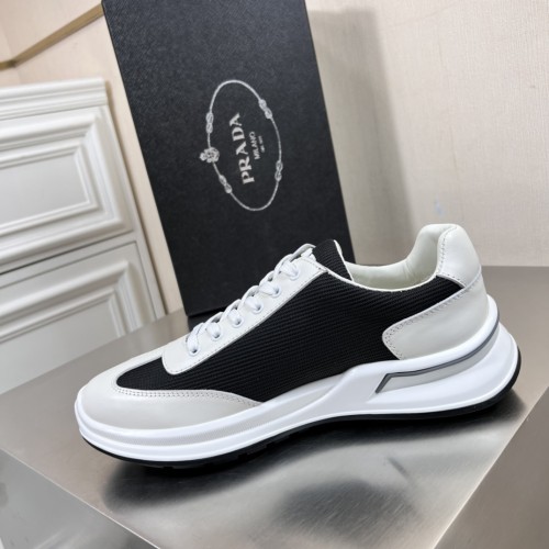 Prada Mens Shoes Casual Luxury Brand Breathable Sneakers with Original Box