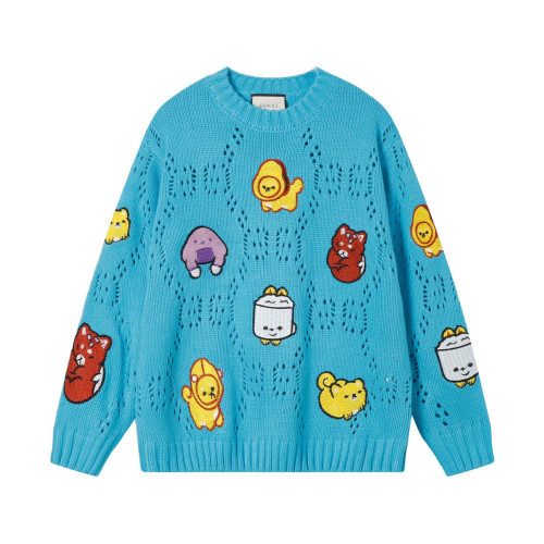 Gucci x Kawaii Men Womens Knit Sweatshirt Luxury Brand Womens Knitwear Top Quality   