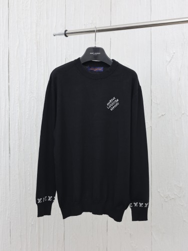 Louis Vuitton Men Womens Sweater Knitwear Luxury Brand Mens Sweaters Long-Sleeved Cotton Crewneck 1AFQSS Top Quality   