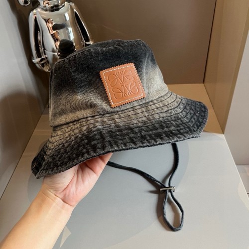 Loewe Men Womens Denim Bucket Hat Luxury Brand Design Loewe Hats with Original Box  