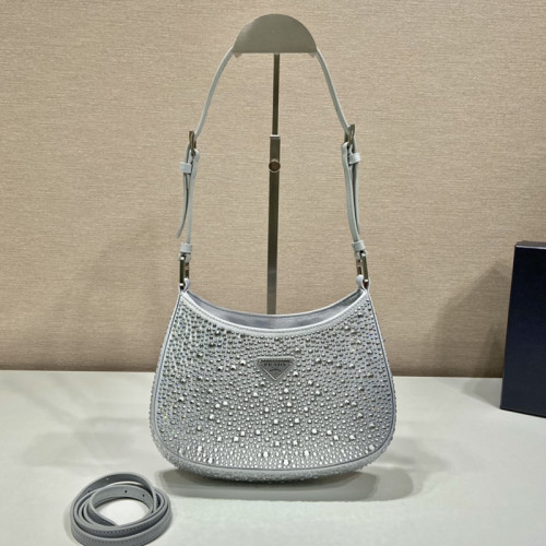 Prada Womens Shoulder Bags Leather Shopping Bag with Original Box