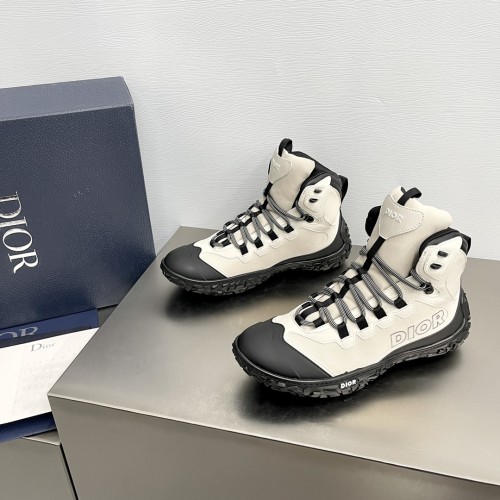 Dior Mens Shoes Sneakers Luxury Brand B28 SNEAKER DIORIZON DERBY SHOE Dior Oblique Jacquard and Rubber with Original Box 3SN277ZJW_H969