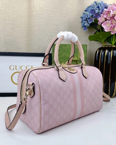 Gucci Womens Bags Handbags Shoulder Messenger Bags Luxury Brand Ophidia medium top handle bag in beige with Original Box 77206596IWG8745