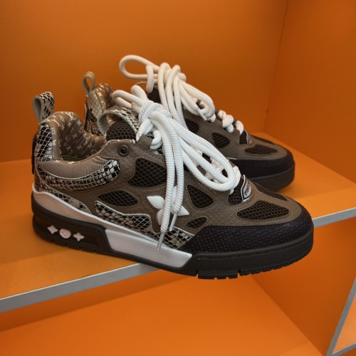 Louis Vuitton Mens Shoes Fashion Sneakers Design Luxury Brand LV TRAINER Skate SNEAKER Mix of materials with Original Box 1AB9XJ  