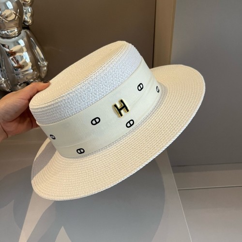 Hermes Womens Hats Luxury Brand Design Hermes Bucket Hat Straw Hat with Original Box  