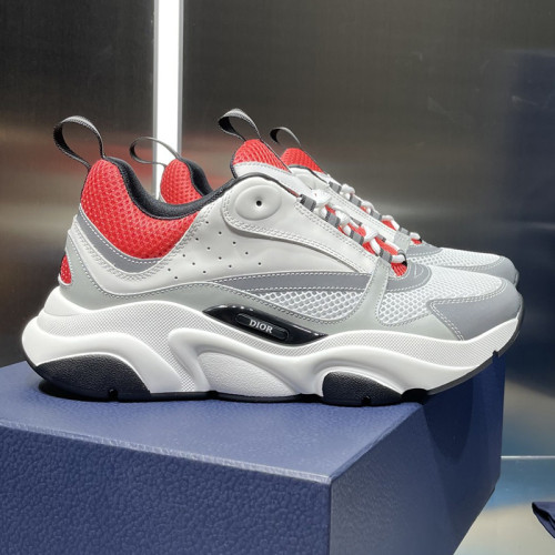 Dior Mens Shoes Sneakers Luxury Brand Breathable Design B22 SNEAKER Mesh with Smooth Calfskin with Original Box 3SN231YXX_H861
