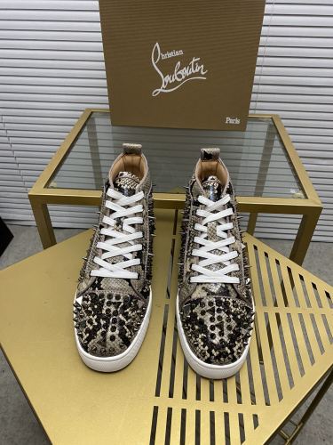 Christian Louboutin Mens Shoes Sneakers Luxury Brand Red Bottom Design Sports Footwears with Original Box