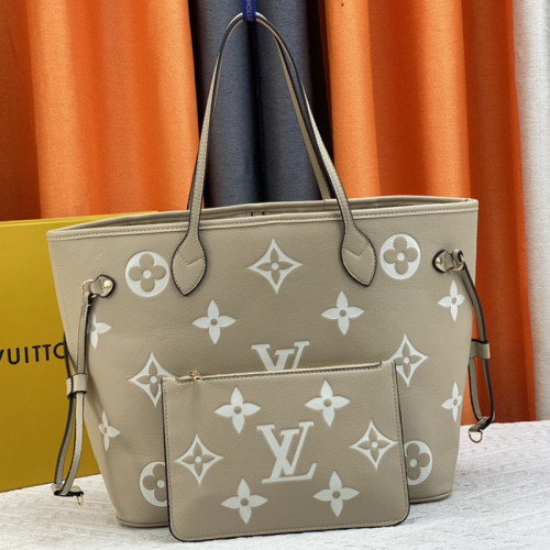 Louis Vuitton Womens Bags Handbags Luxury Brand Fashion Type NEVERFULL MM M21352 Silver Coated canvas