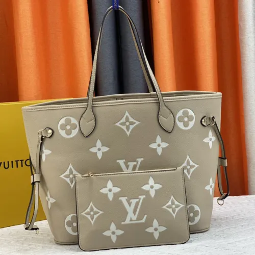 Louis Vuitton Womens Bags Handbags Luxury Brand Fashion Type NEVERFULL MM M21352 Silver Coated canvas