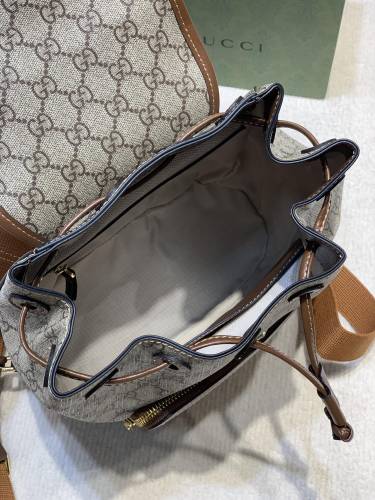 Gucci Womens Mens Fashion Bags Shoulder Backpacks Luxury Brand Backpack with Interlocking G in GG Supreme 674147 92THG 8563 with Original Box