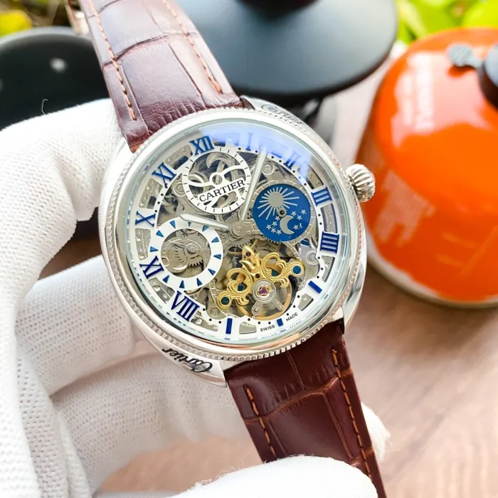 Cartier Mens Watch Luxury Brand Design Fashion Type with Original Box